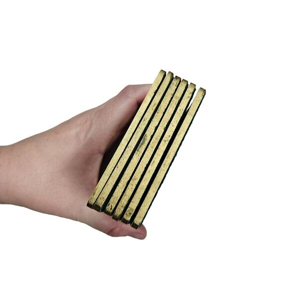 Set Of 6 Vintage Street Scene Coasters By Seerey Lester Signed Rectangle Retro - Picture 16 of 16